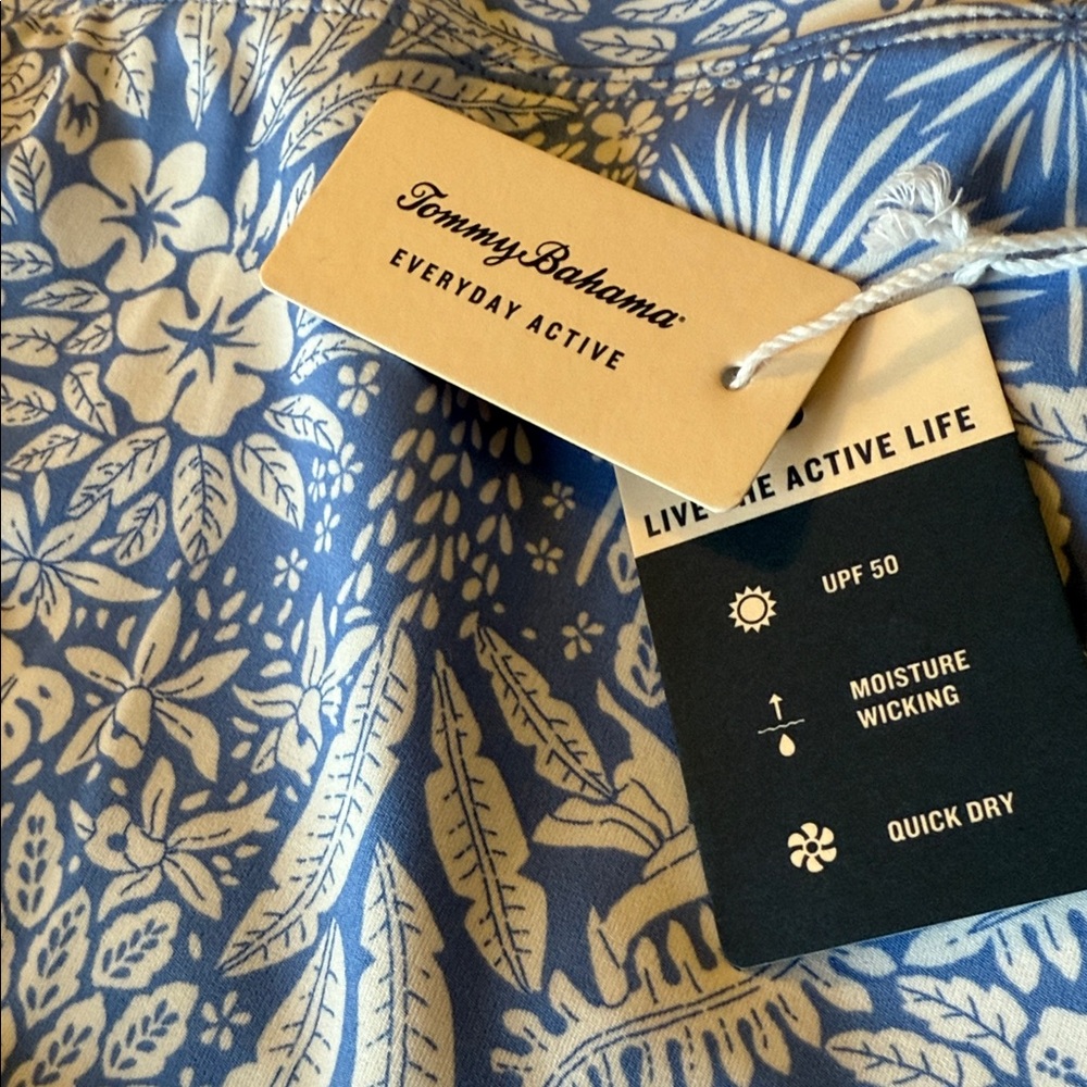NWT Tommy Bahama Active Skort Blue White Floral XS Tropical Golf Tennis - Picture 2 of 5